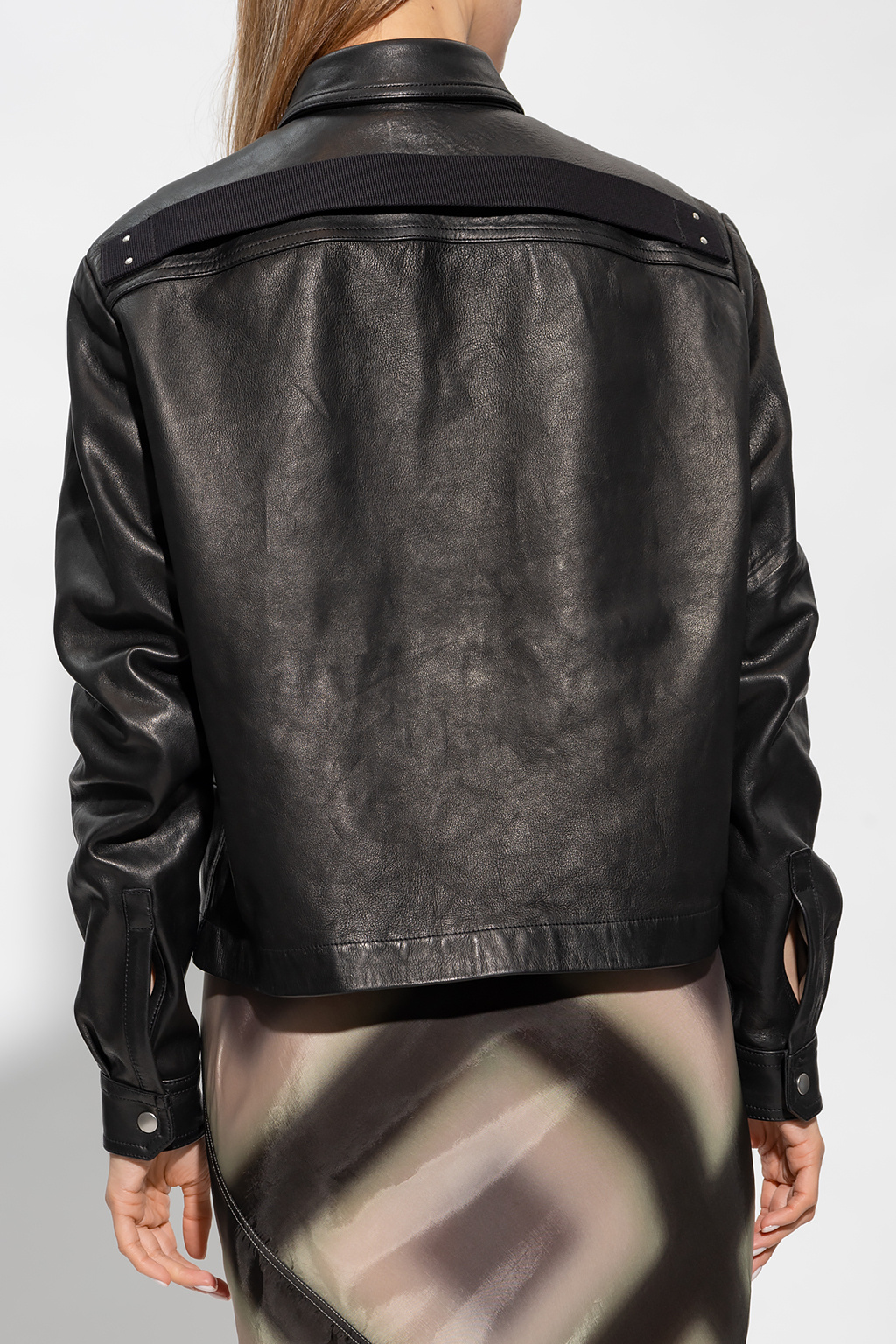 Black Leather jacket Rick Owens - SchaferandweinerShops